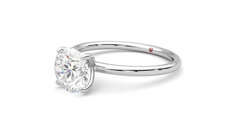 Taylor & Hart Demure Round Engagement Ring 360 degree image 24