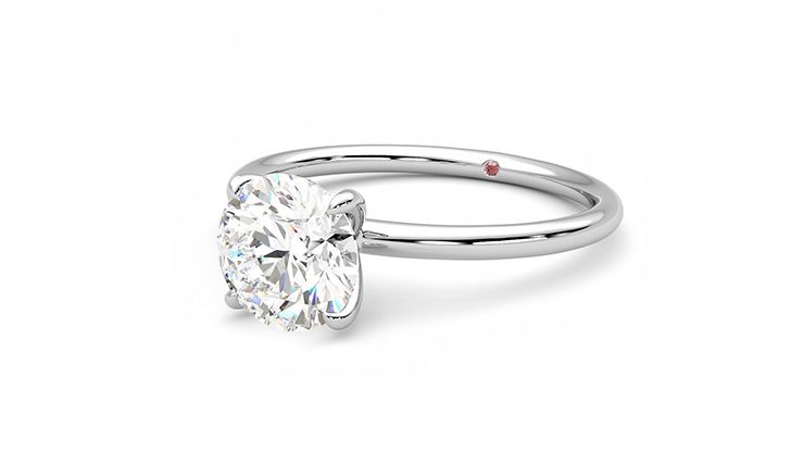 Taylor & Hart Demure Round Engagement Ring 360 degree image 25