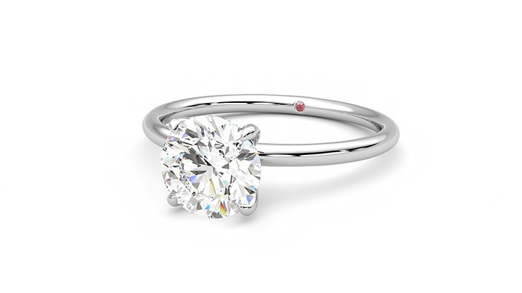 Taylor & Hart Demure Round Engagement Ring 360 degree image 26