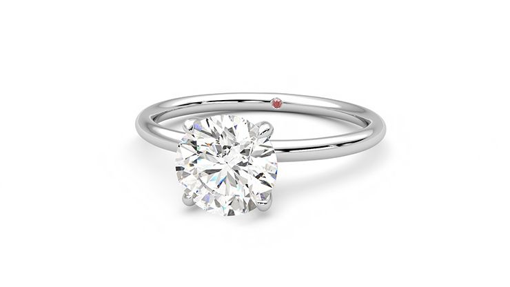Taylor & Hart Demure Round Engagement Ring 360 degree image 27