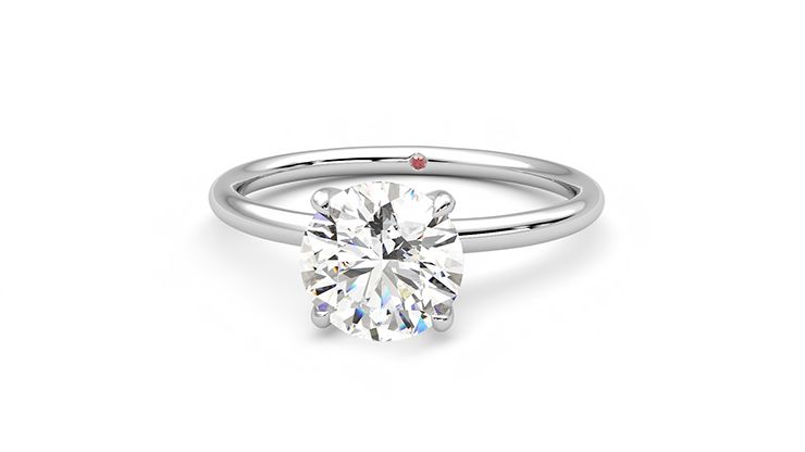 Taylor & Hart Demure Round Engagement Ring 360 degree image 28