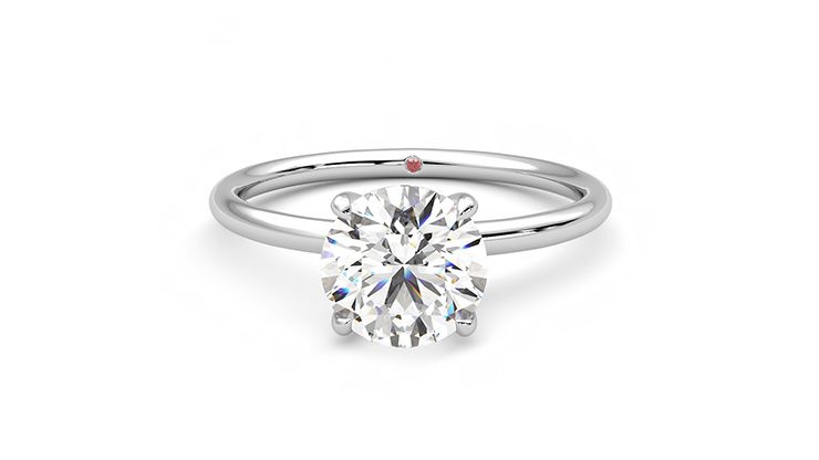 Taylor & Hart Demure Round Engagement Ring 360 degree image 29