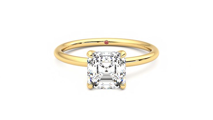 Taylor & Hart Demure Asscher Engagement Ring 360 degree image 0