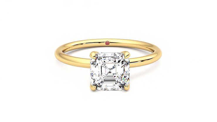 Taylor & Hart Demure Asscher Engagement Ring 360 degree image 1