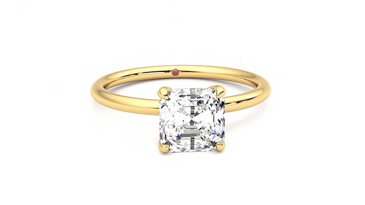 Taylor & Hart Demure Asscher Engagement Ring 360 degree image 2