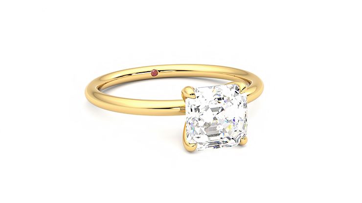 Taylor & Hart Demure Asscher Engagement Ring 360 degree image 4
