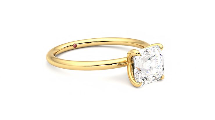Taylor & Hart Demure Asscher Engagement Ring 360 degree image 6