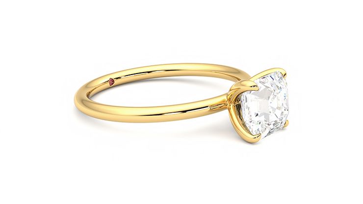 Taylor & Hart Demure Asscher Engagement Ring 360 degree image 7