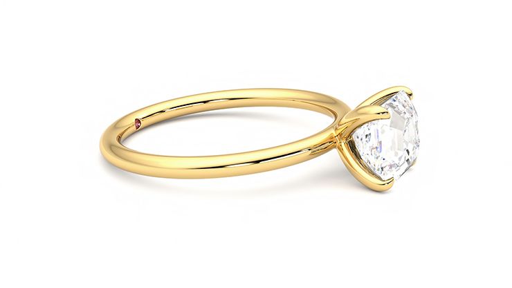 Taylor & Hart Demure Asscher Engagement Ring 360 degree image 8