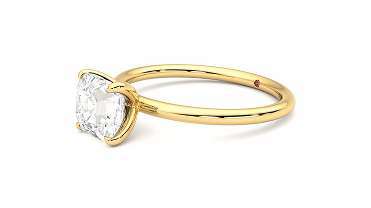 Taylor & Hart Demure Asscher Engagement Ring 360 degree image 23