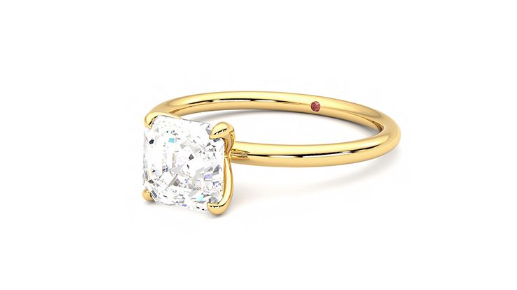 Taylor & Hart Demure Asscher Engagement Ring 360 degree image 25