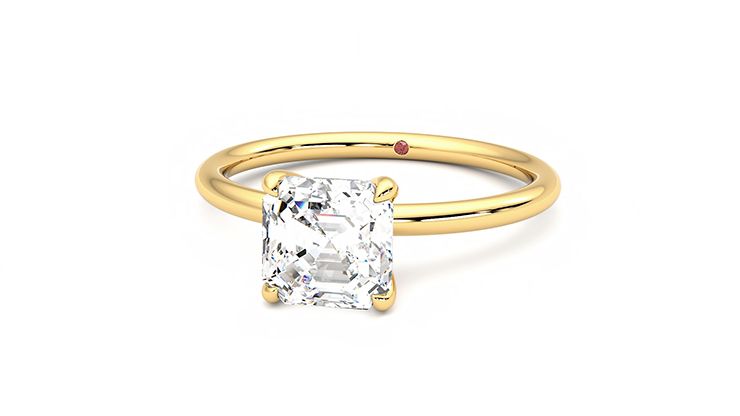 Taylor & Hart Demure Asscher Engagement Ring 360 degree image 27