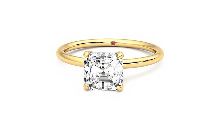 Taylor & Hart Demure Asscher Engagement Ring 360 degree image 28