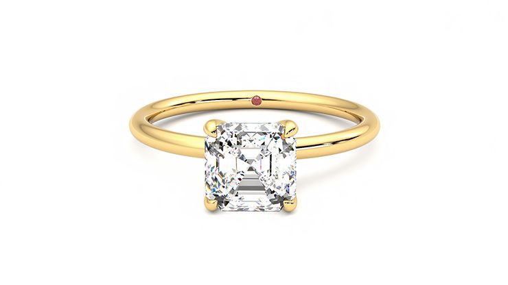 Taylor & Hart Demure Asscher Engagement Ring 360 degree image 29