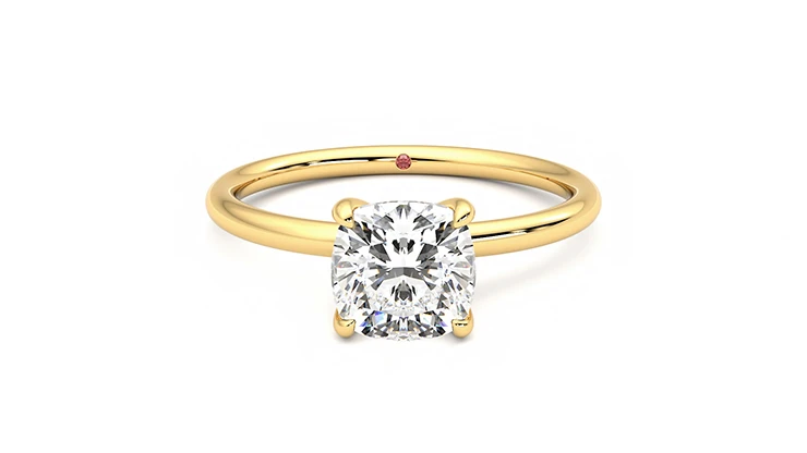 Taylor & Hart Demure Cushion Engagement Ring 360 detail 01