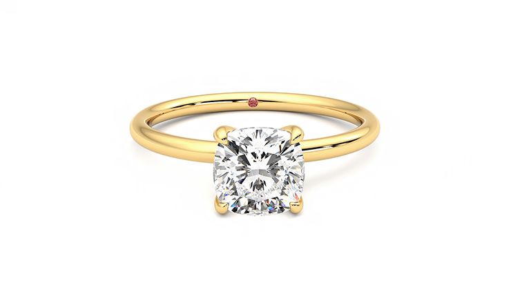 Taylor & Hart Demure Cushion Engagement Ring 360 degree image 1