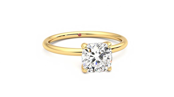 Taylor & Hart Demure Cushion Engagement Ring 360 degree image 3