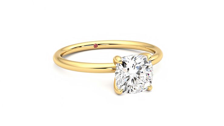 Taylor & Hart Demure Cushion Engagement Ring 360 degree image 4