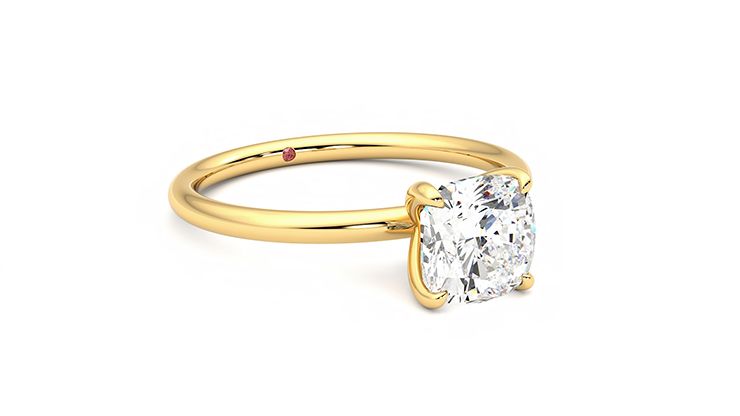 Taylor & Hart Demure Cushion Engagement Ring 360 degree image 5