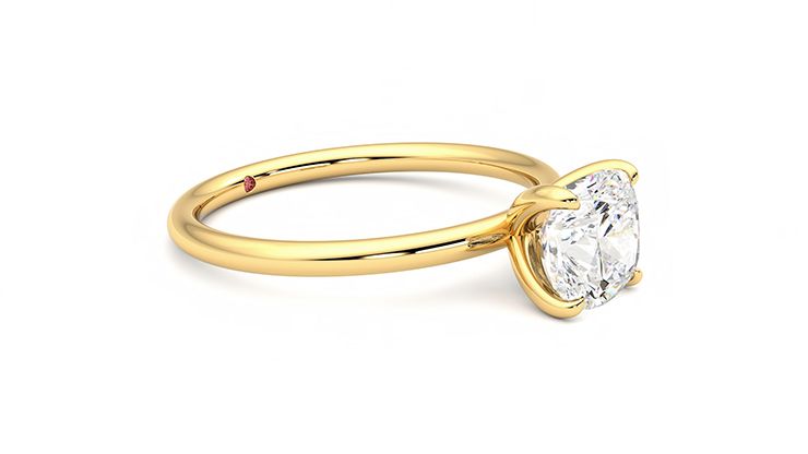 Taylor & Hart Demure Cushion Engagement Ring 360 degree image 7