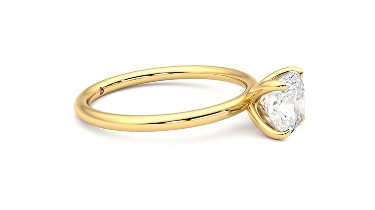 Taylor & Hart Demure Cushion Engagement Ring 360 degree image 8