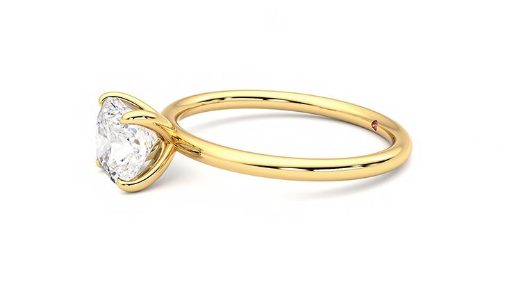 Taylor & Hart Demure Cushion Engagement Ring 360 degree image 22