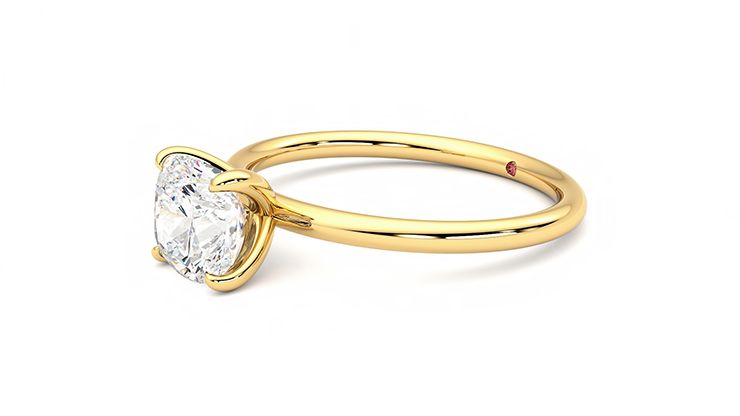 Taylor & Hart Demure Cushion Engagement Ring 360 degree image 23