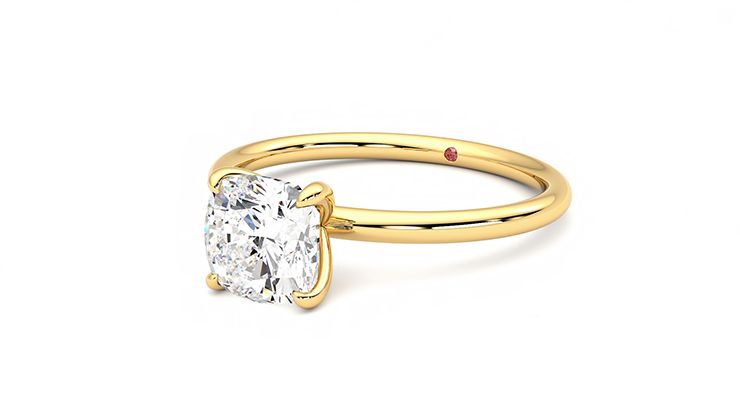 Taylor & Hart Demure Cushion Engagement Ring 360 degree image 25