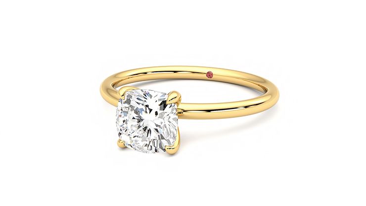 Taylor & Hart Demure Cushion Engagement Ring 360 degree image 26