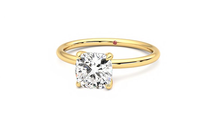 Taylor & Hart Demure Cushion Engagement Ring 360 degree image 27