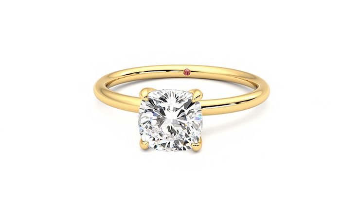 Taylor & Hart Demure Cushion Engagement Ring 360 degree image 28