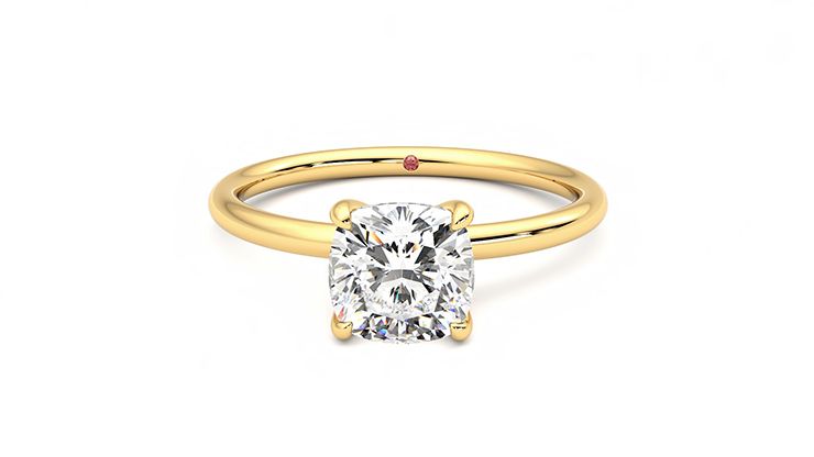 Taylor & Hart Demure Cushion Engagement Ring 360 degree image 29