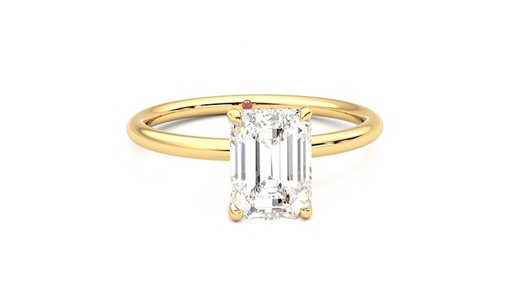 Taylor & Hart Demure Emerald Engagement Ring 360 degree image 2