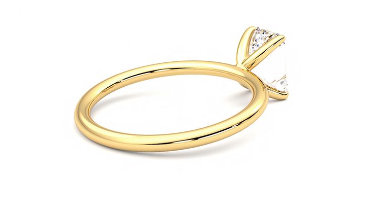 Taylor & Hart Demure Emerald Engagement Ring 360 degree image 12