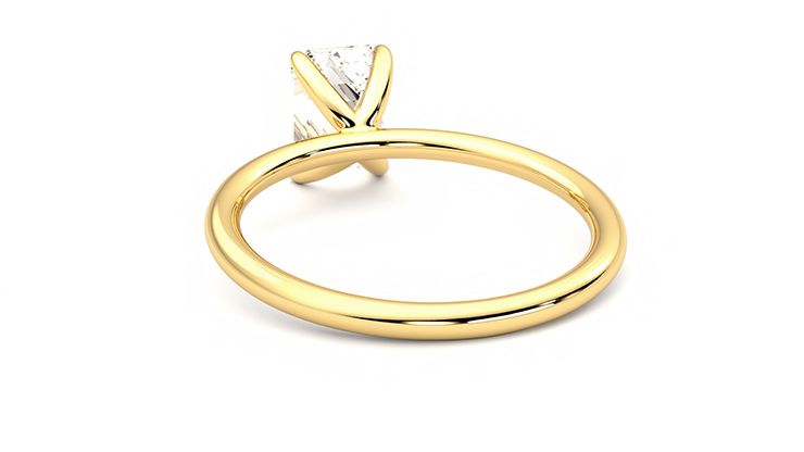 Taylor & Hart Demure Emerald Engagement Ring 360 degree image 16
