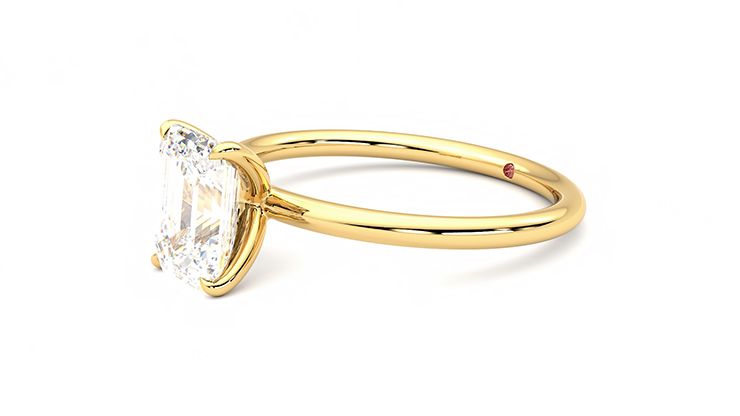 Taylor & Hart Demure Emerald Engagement Ring 360 degree image 23