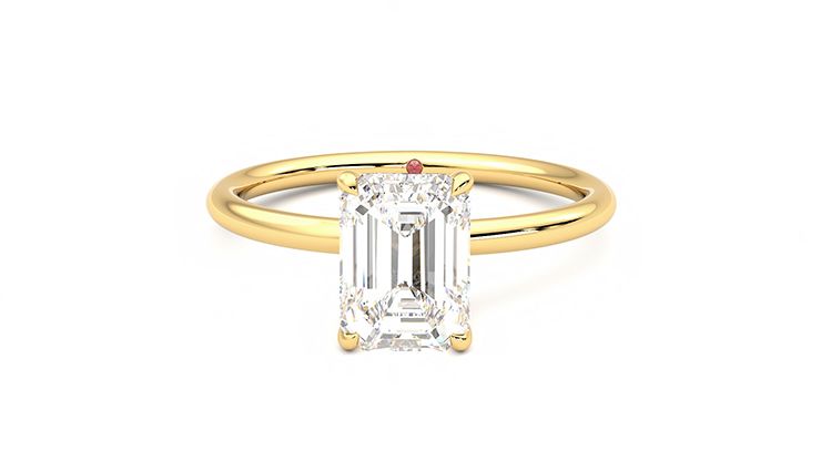Taylor & Hart Demure Emerald Engagement Ring 360 degree image 29