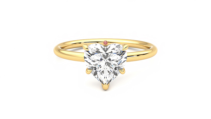 Taylor & Hart Demure Heart Engagement Ring 360 degree image 0