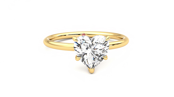 Taylor & Hart Demure Heart Engagement Ring 360 degree image 2