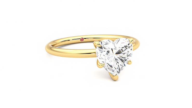 Taylor & Hart Demure Heart Engagement Ring 360 degree image 4
