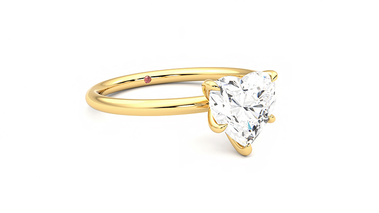Taylor & Hart Demure Heart Engagement Ring 360 degree image 5