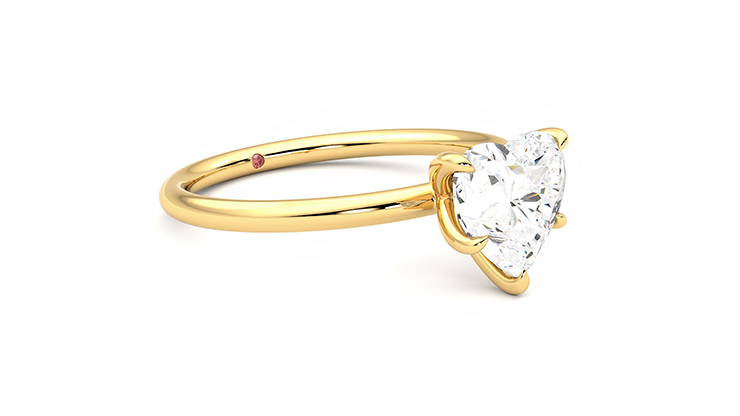 Taylor & Hart Demure Heart Engagement Ring 360 degree image 6