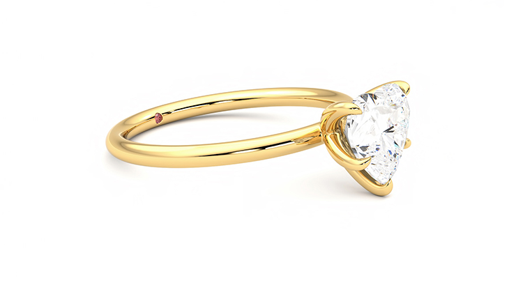 Taylor & Hart Demure Heart Engagement Ring 360 degree image 7