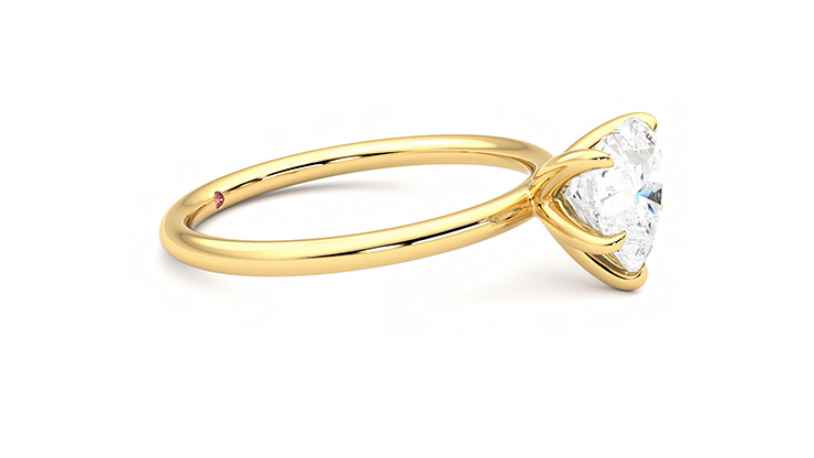 Taylor & Hart Demure Heart Engagement Ring 360 degree image 8