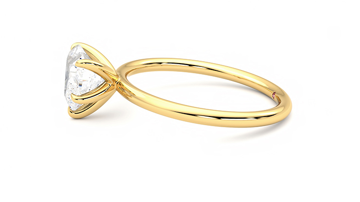 Taylor & Hart Demure Heart Engagement Ring 360 degree image 21
