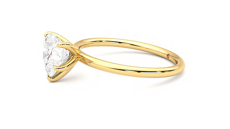 Taylor & Hart Demure Heart Engagement Ring 360 degree image 22