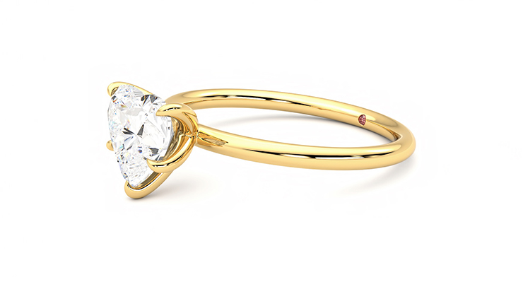 Taylor & Hart Demure Heart Engagement Ring 360 degree image 23