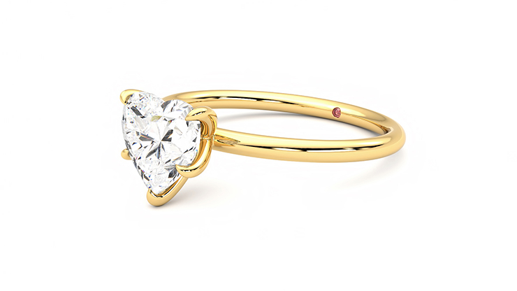 Taylor & Hart Demure Heart Engagement Ring 360 degree image 24