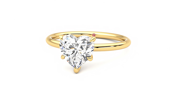 Taylor & Hart Demure Heart Engagement Ring 360 degree image 27
