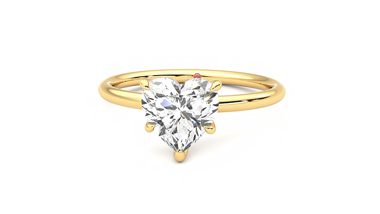 Taylor & Hart Demure Heart Engagement Ring 360 degree image 28